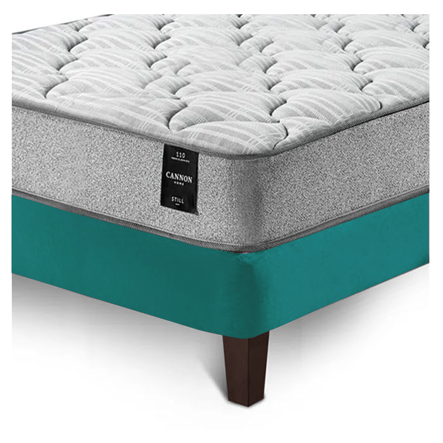 Combo Cama Cannon 1 1/2 Plaza Textil + Respaldo Tela Tuequesa image number 7.0