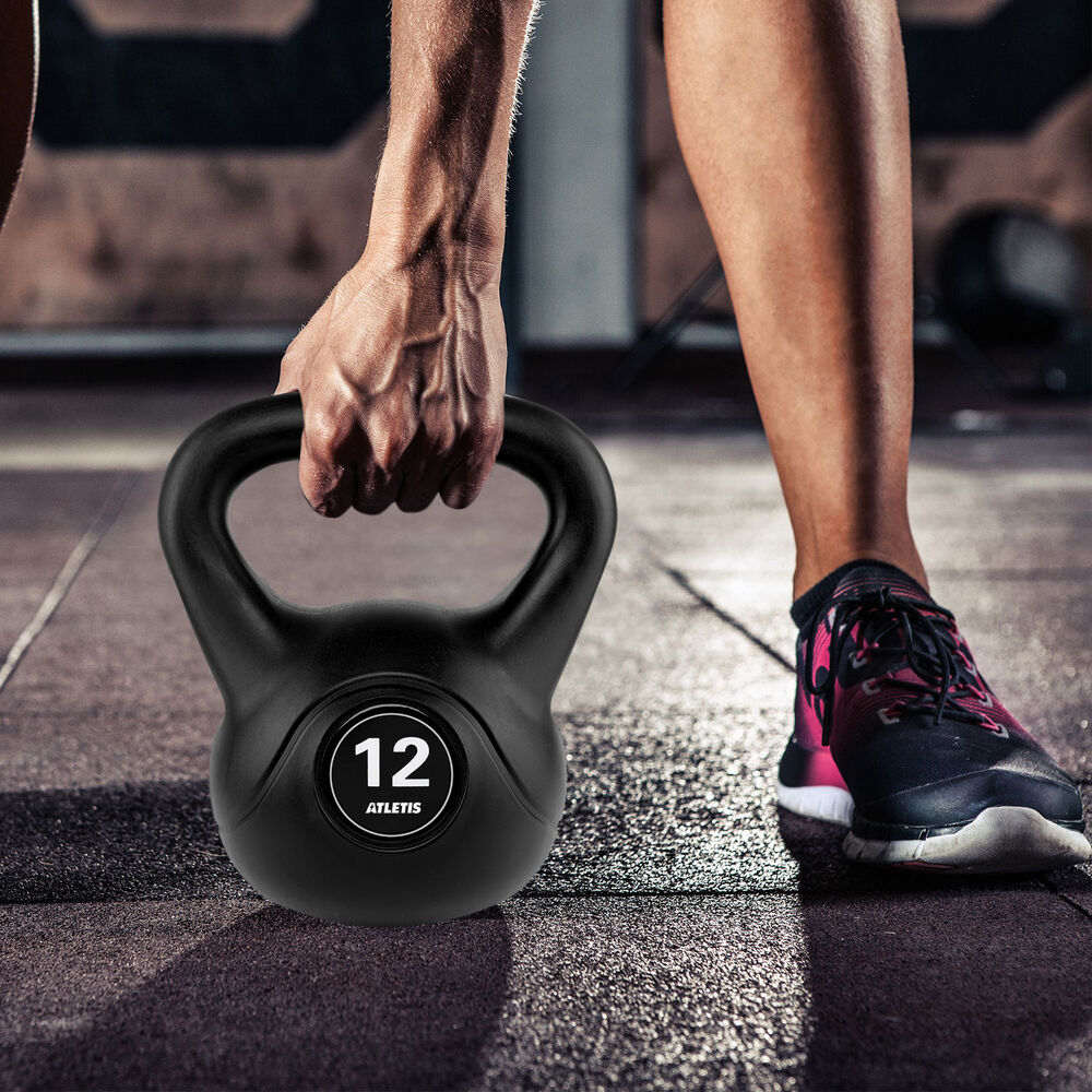 Kettlebell Mancuerna Pesa Rusa Cemento 12 Kg Negro image number 1.0