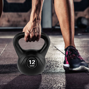 Kettlebell Mancuerna Pesa Rusa Cemento 12 Kg Negro