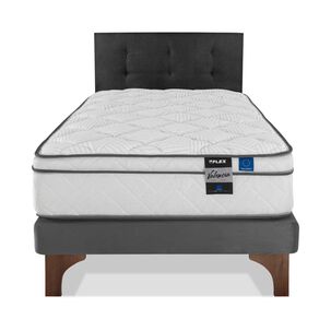 Cama Europea Flex Valencia / 1.5 Plazas / Base Normal + Respaldo