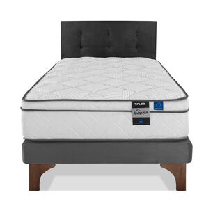 Cama Europea Flex Valencia / 1.5 Plazas / Base Normal + Respaldo