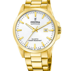 Reloj F20044/2 Festina Swiss Plateado Hombre Acero Clásico