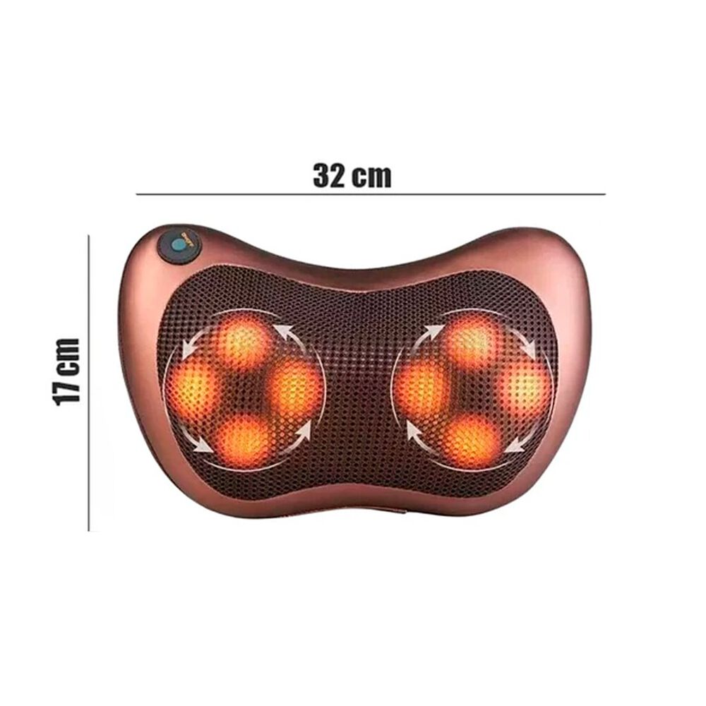 Masajeador El&eacute;ctrico Almohada Coj&iacute;n Lumbar Cuello Piernas image number 4.0