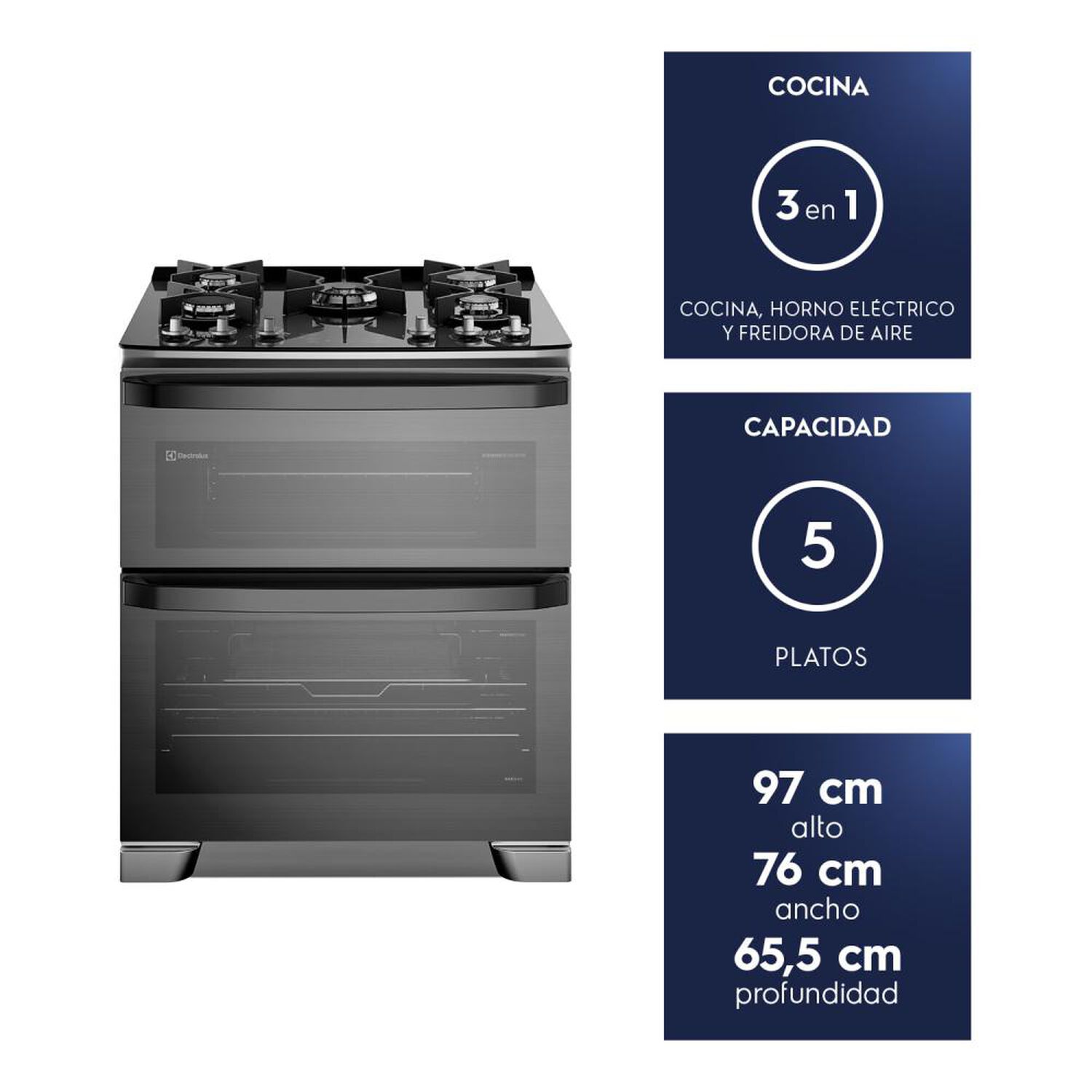 Cocina A Gas Electrolux F5ead 5 Quemadores image number 6.0
