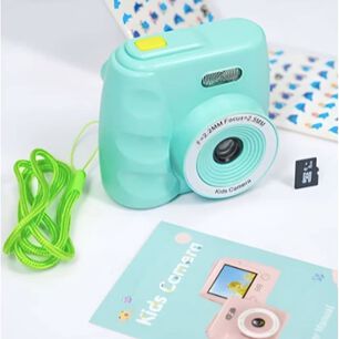 C&aacute;mara Para Ni&ntilde;os Digital + Tarjeta Sd Verde