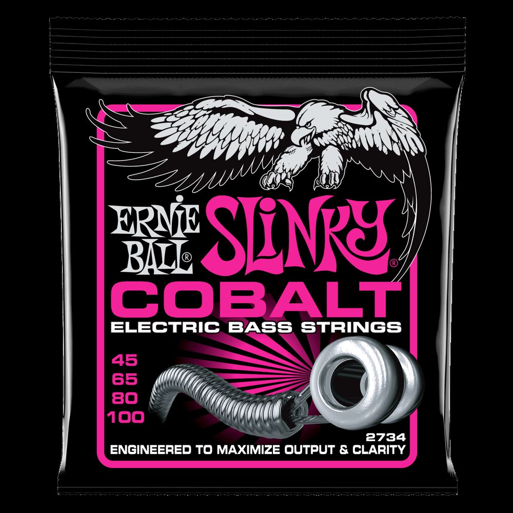 Set De Cuerdas Para Bajo Ernie Ball Super Slinky Cobalt 45 - 100 image number 0.0