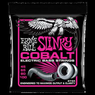 Set De Cuerdas Para Bajo Ernie Ball Super Slinky Cobalt 45 - 100