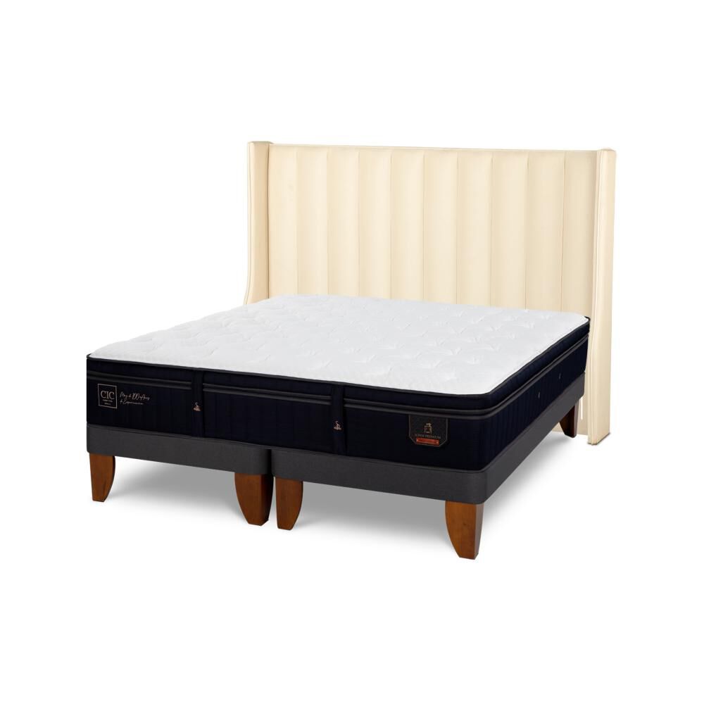 Cama Europea Cic Super Premium / Super King / Base Dividida + Respaldo image number 5.0