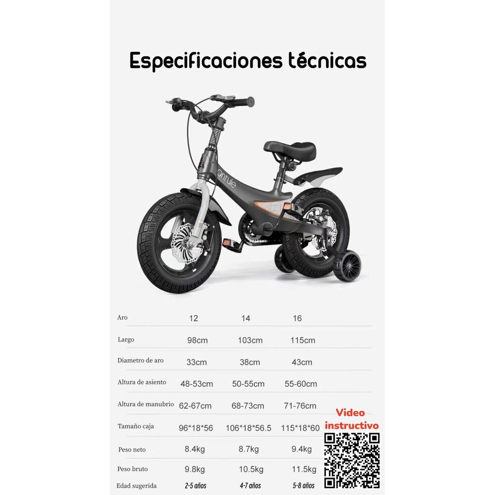 Bicicleta Infantil 5-8 A&ntilde;os Ni&ntilde;a Aro 16 Lubabycas Rosada image number 3.0