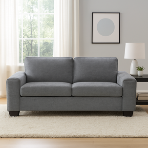 Sofa Cama Azhome Londres Gris Resorte Pocket / 3 Cuerpos