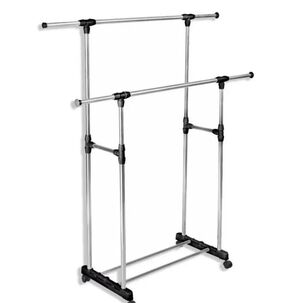 Perchero Organizador Doble Con Ruedas Colgadero De Ropa