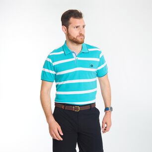 Polera L&iacute;neas Manga Corta Cuello Piqu&eacute; Hombre Peroe