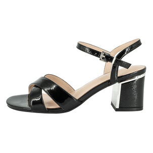 Sandalia De Vestir Shiro Negro Charol Alquimia