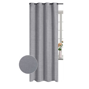 Cortina Engomada Termica 100% Blackout De Tipo Lino