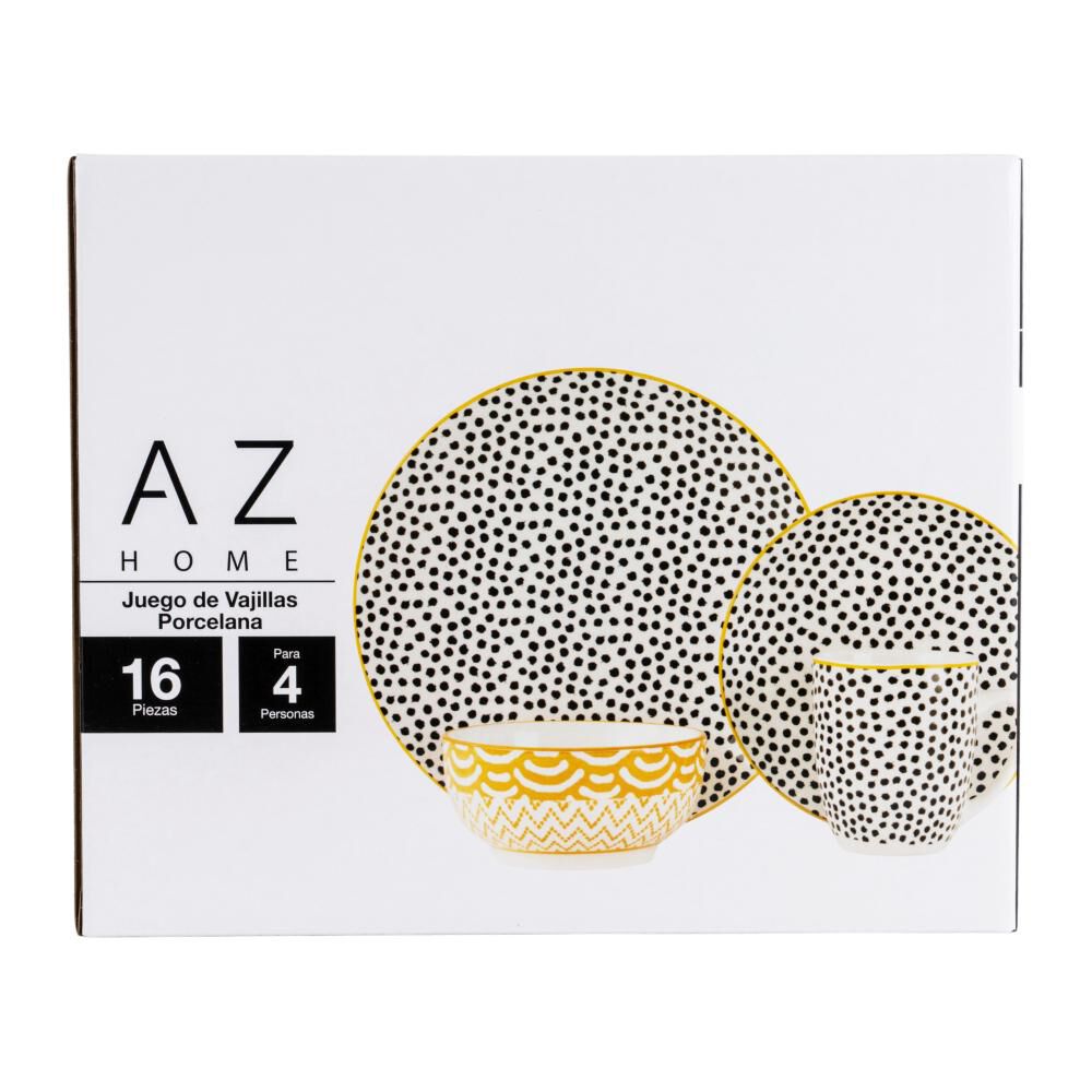 Juego De Vajilla Azhome Puntos / 16 Piezas / 4 Personas image number 3.0
