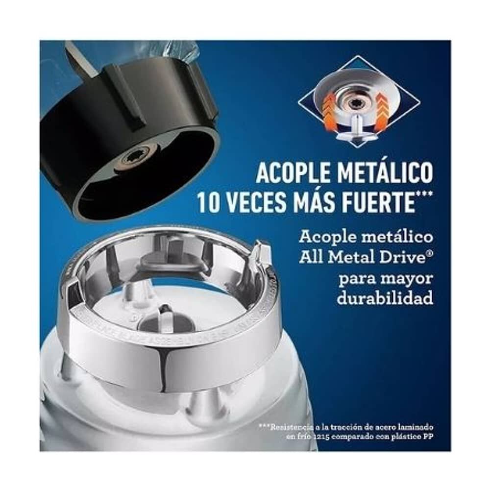 Licuadora Cl&aacute;sica Oster Cromo Con Perilla Ergon&oacute;mica De 3 Velocidades Blst4655 image number 5.0