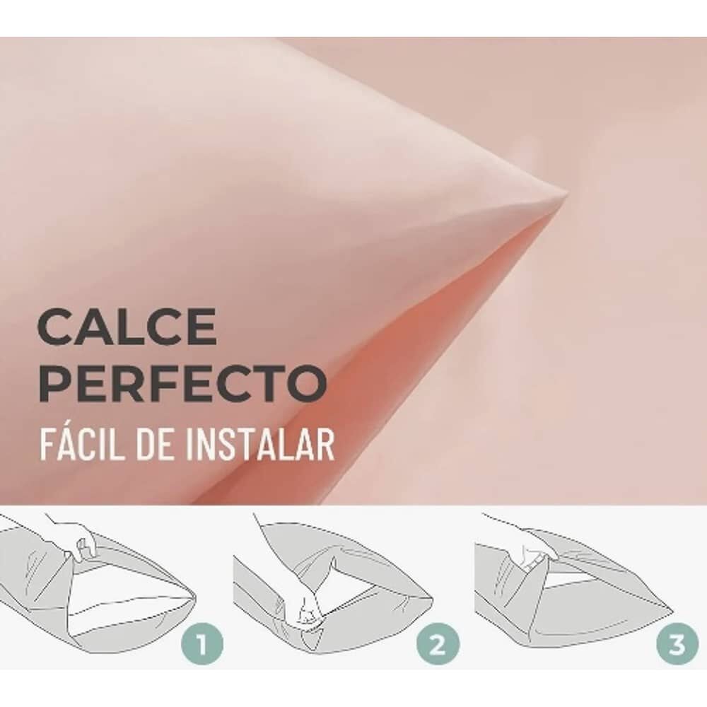 Funda Almohada Satin 100x50 Cm Rosa image number 2.0