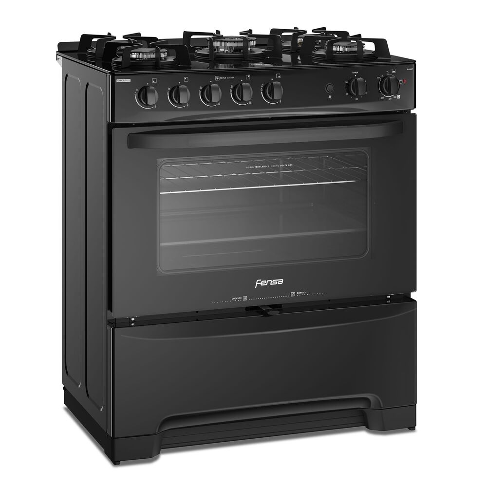 Cocina A Gas 5 Platos Fensa Cubierta Vidrio F 6500 T Negra image number 8.0