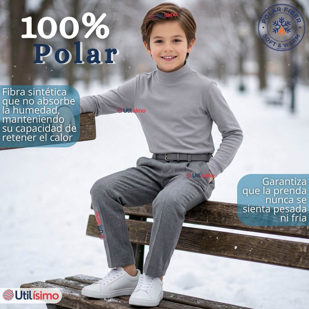 Polera Camiseta Polar Primera Capa Beatle Manga Larga Colores Surtido Ni&ntilde;o image number 3.0