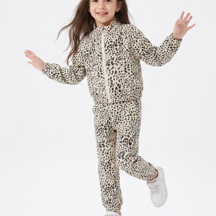Conjunto Buzo Ni&ntilde;a Animal Print Leopardo Con Chaqueta