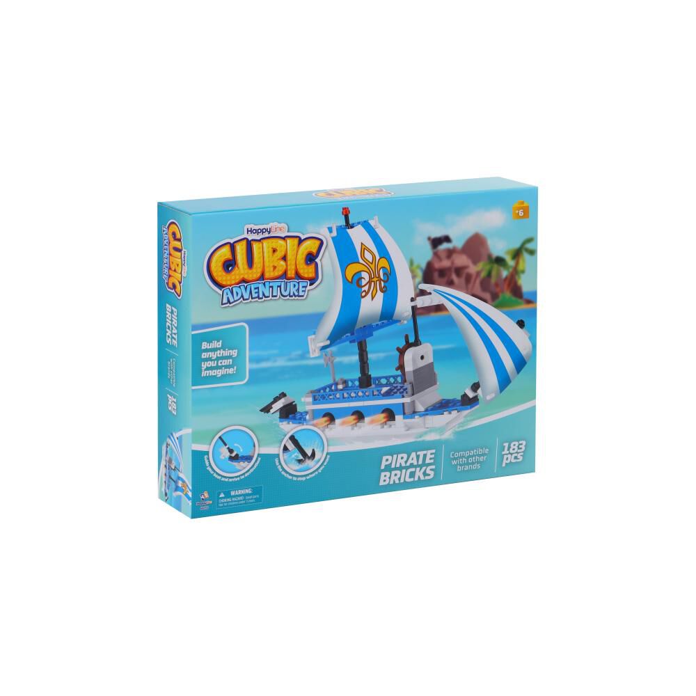 Bloques 183 Pzas - Barco Pirata Happy Line image number 1.0