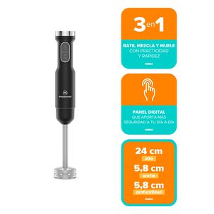 Minipimer 3 En 1 Panel Digital 7 Velocidades 400w Mib60