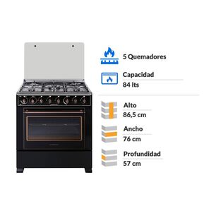 Cocina A Gas Sindelen CH-8850RD / 5 Quemadores