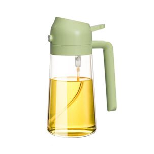 Dispensador Y Pulverizador De Aceite 2 En 1 Verde 470 Ml