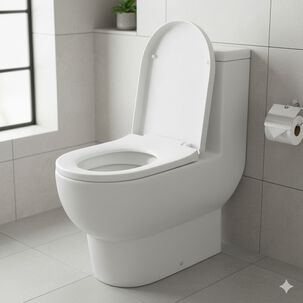 Asiento Y Tapa P.p. Soft Close Para Wc Acros Plus Marca Stretto
