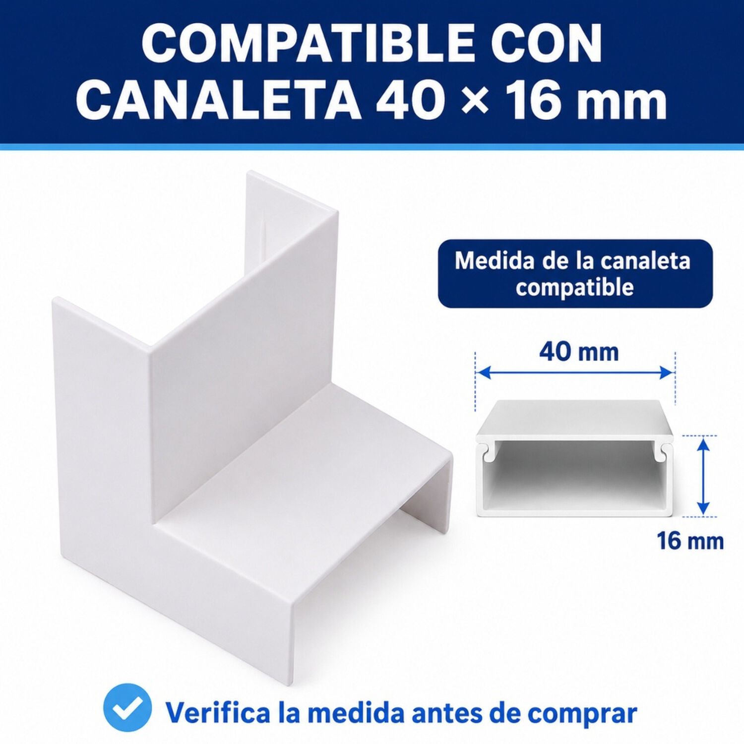 Angulo Interior Canaleta 40&times;16 Mm Pack 4un image number 2.0