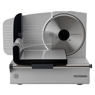 Cortadora De Fiambre El&eacute;ctrica Telefunken 200w Cuchilla 19 Cm Acero Inoxidable Rebanadora Gris