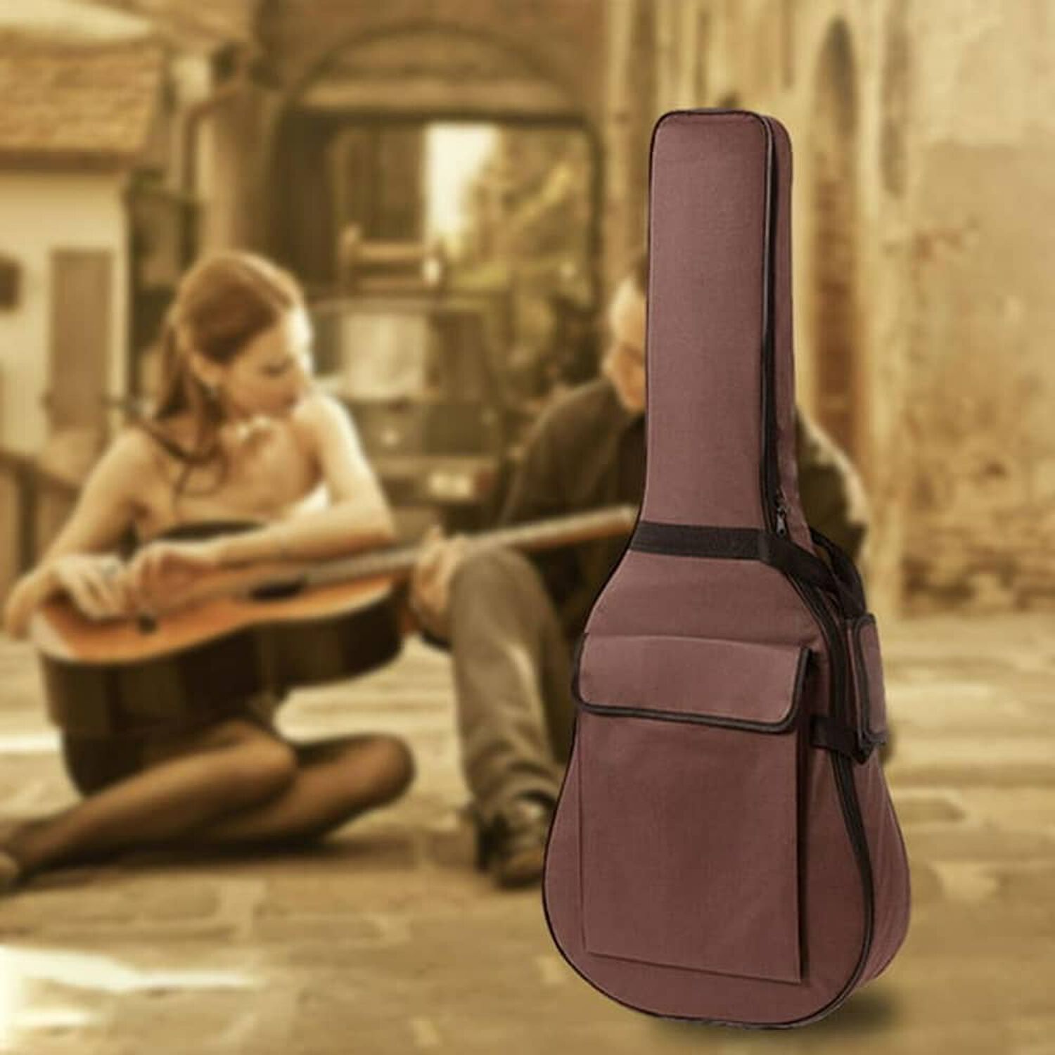 Funda De Guitarra Acustica Acolchada Waterproof De 40" image number 4.0