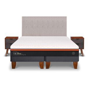 Cama Europea Cic Bee Comfort / King / Base Dividida + Set De Maderas
