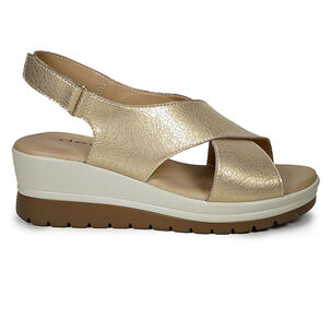 Sandalia Cuero Ebere Dorado