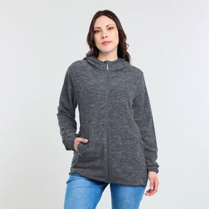 Polerón Polar Melange Cuello Alto Con Capucha Mujer Sexy Large Polerón Polar Melange Cuello Alto Con Capucha Mujer Sexy Large