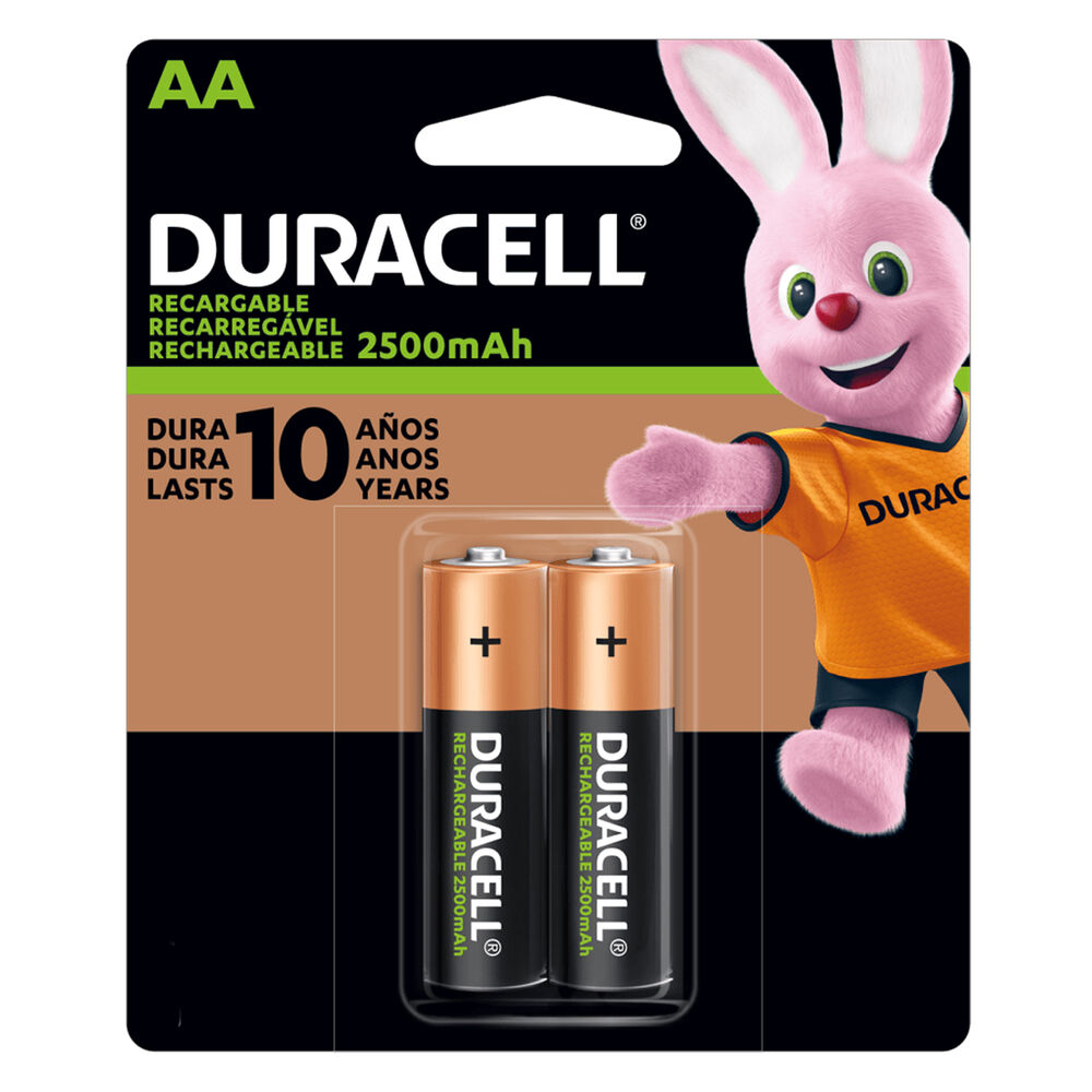 Pilas Recargable Aa Hr6 X2 1.2v Cilindrica Duracell 2500mah image number 2.0
