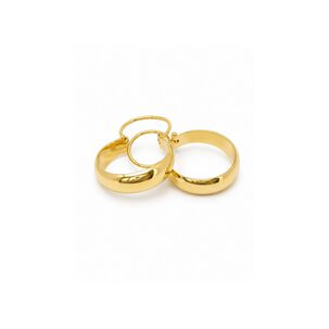 Aros Argolla Bote 2,7cm Largo N4 Oro 18k 3.10gr Mujer Regalo Dorado
