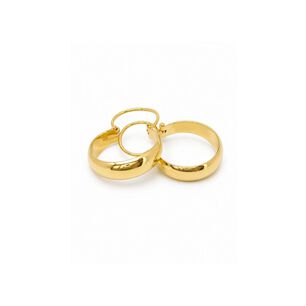 Aros Argolla Bote 2,7cm Largo N4 Oro 18k 3.10gr Mujer Regalo Dorado