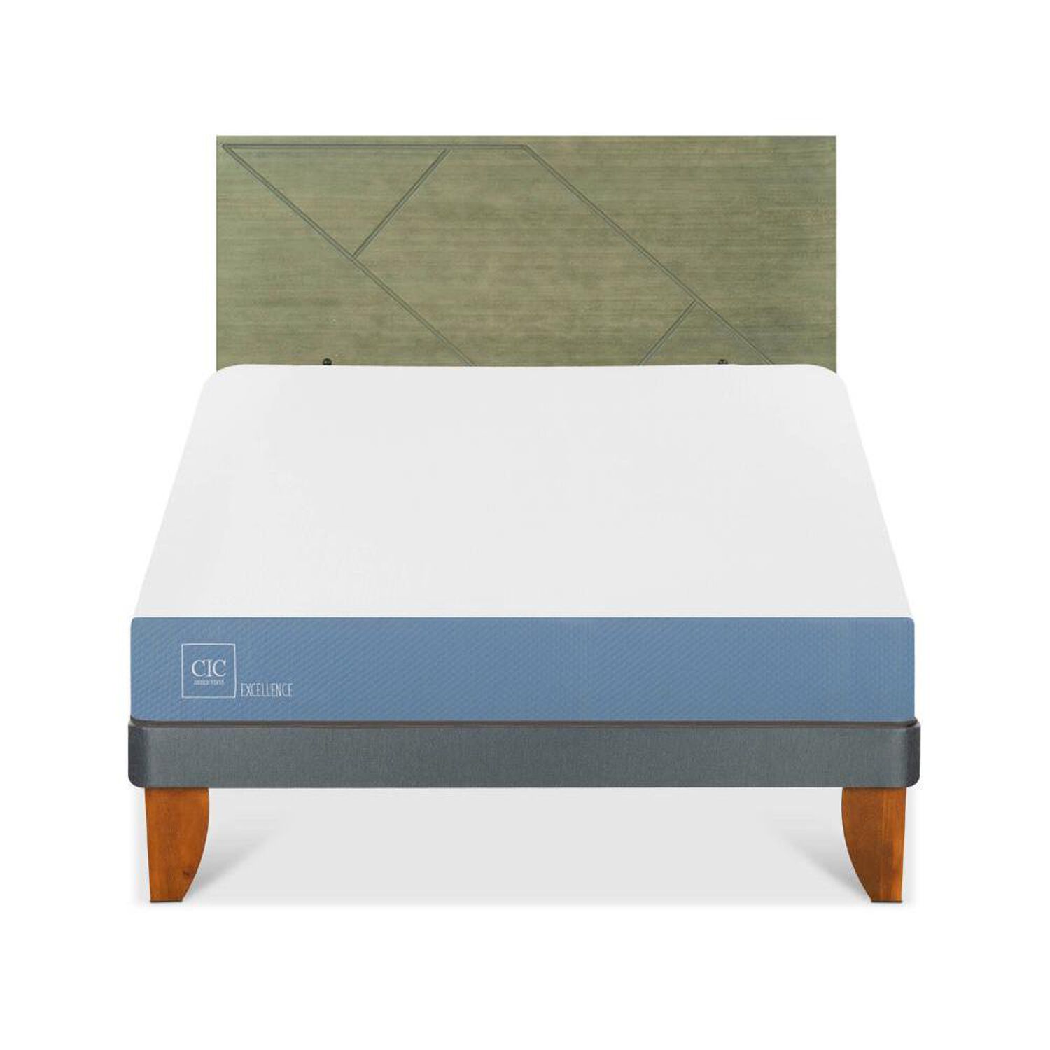 Cama Europea Cic Excellence / 2 Plazas / Base Normal + Respaldo image number 0.0