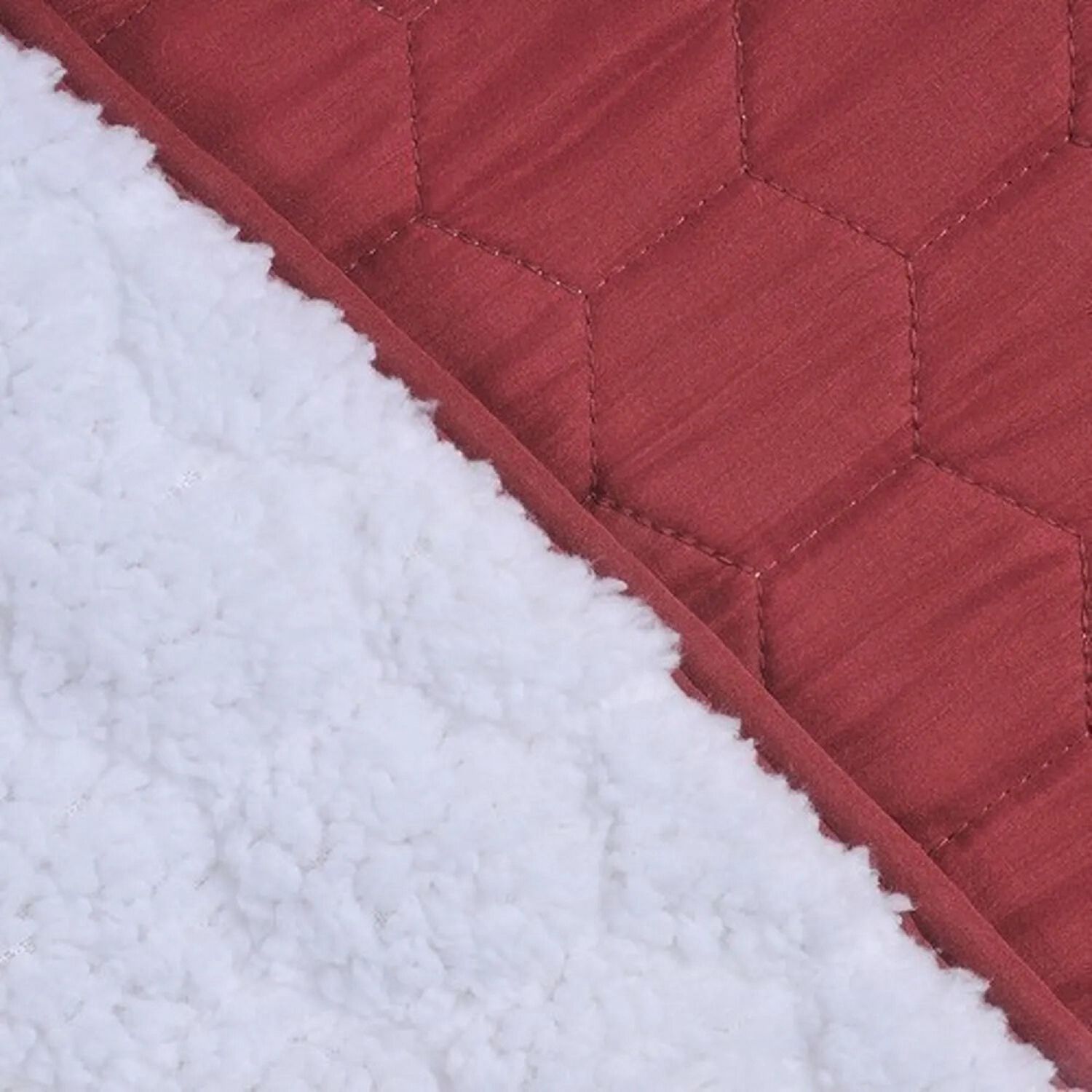Plumon Quilt 2 Plazas Sherpa Burdeo Mashini image number 2.0