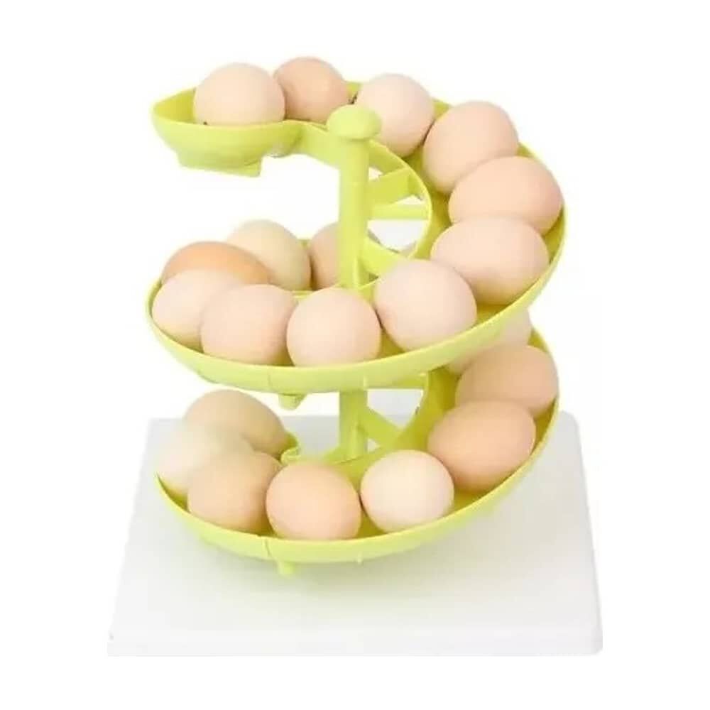 Dispensador De Huevos Espiral De Cocina, Soporte De Pl&aacute;stico image number 3.0