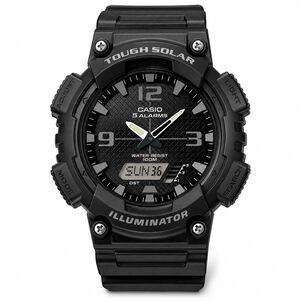 Reloj Casio Solar De Hombre Aq-s810w-1a2vdf Sport Line Black