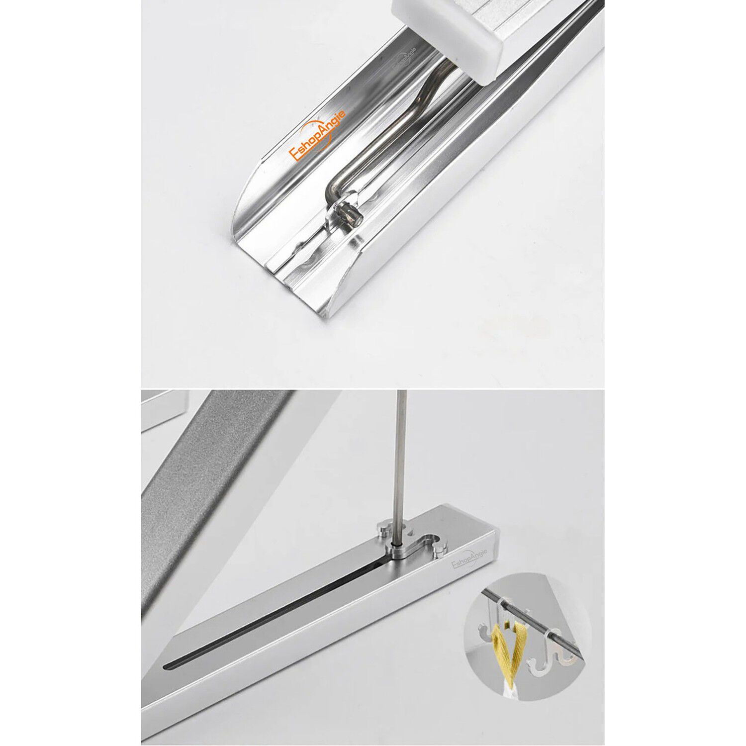 Colgador Ropa Plegable Tendedero Retr&aacute;ctil Montado Aluminio image number 3.0