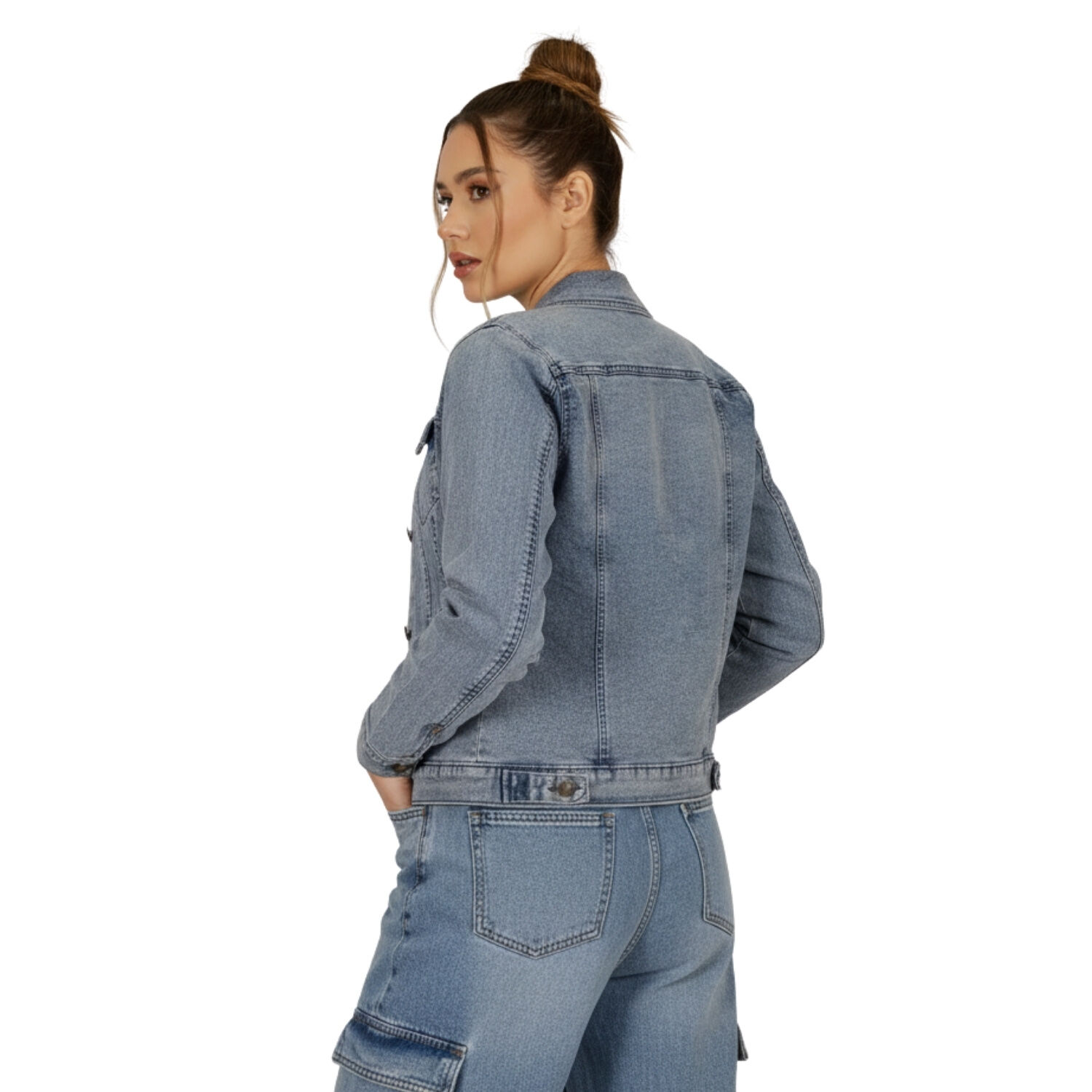 Chaqueta Denim Mezclilla Mujer image number 1.0