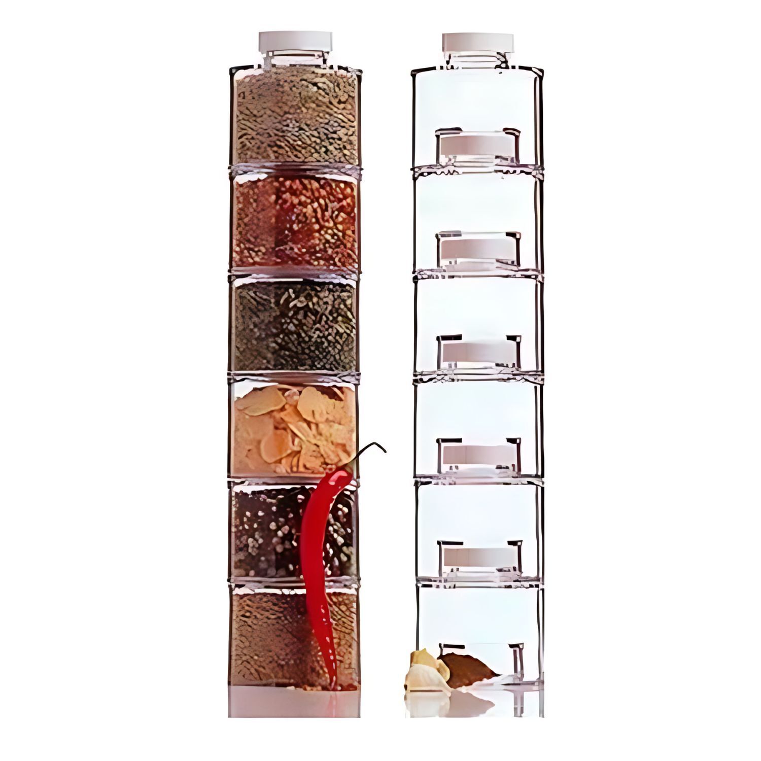 Especiero Torre 6 Frascos Para Cocina Organizador Especias image number 0.0