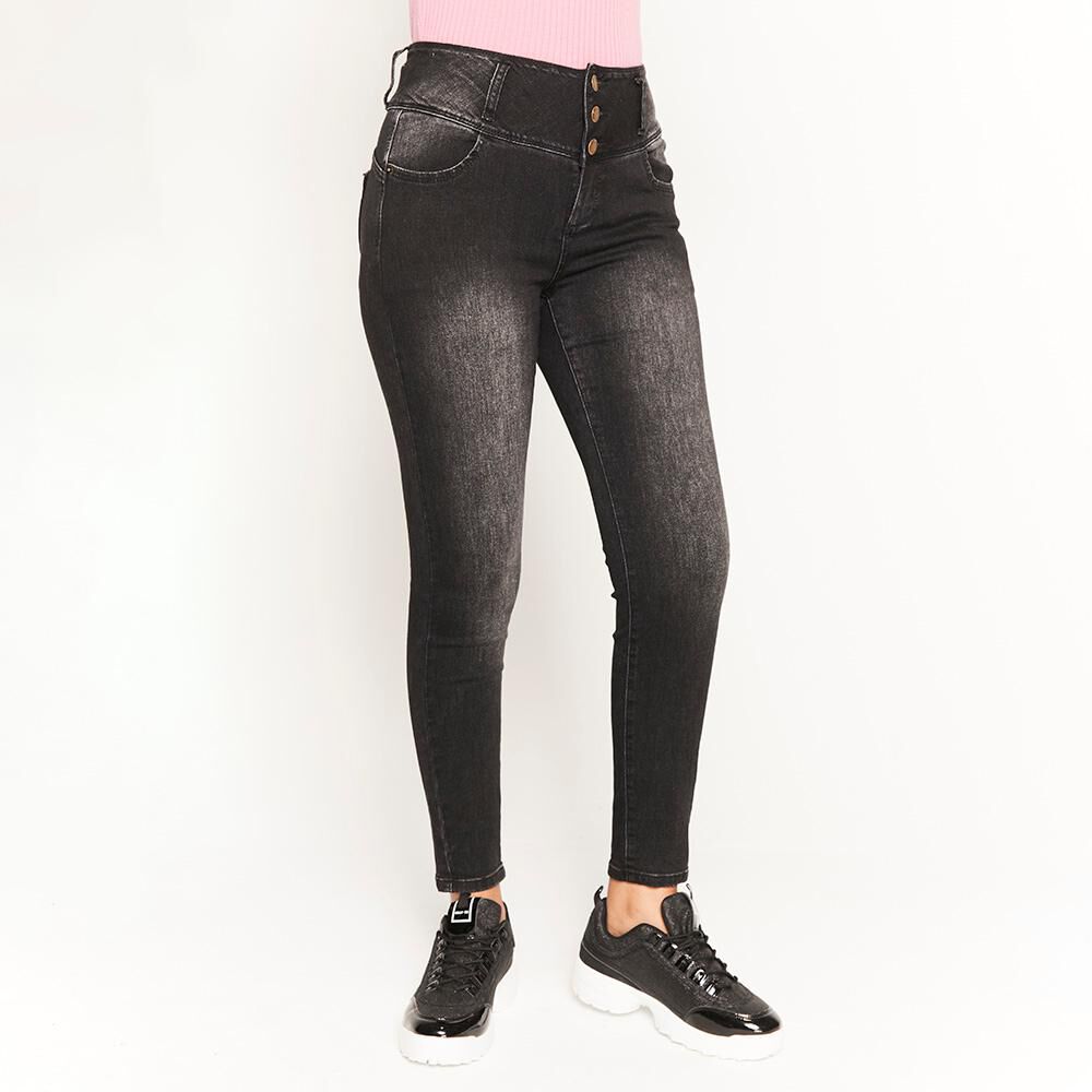 Jeans Con Almohadillas Traseras Tiro Alto Push Up Mujer Rolly Go image number 0.0