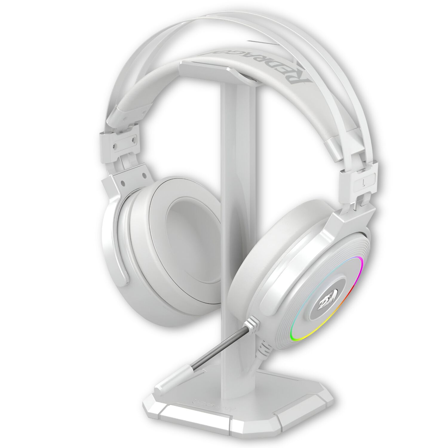 Audifonos Usb Redragon Lamia White Audio 7.1 Con Soporte image number 0.0