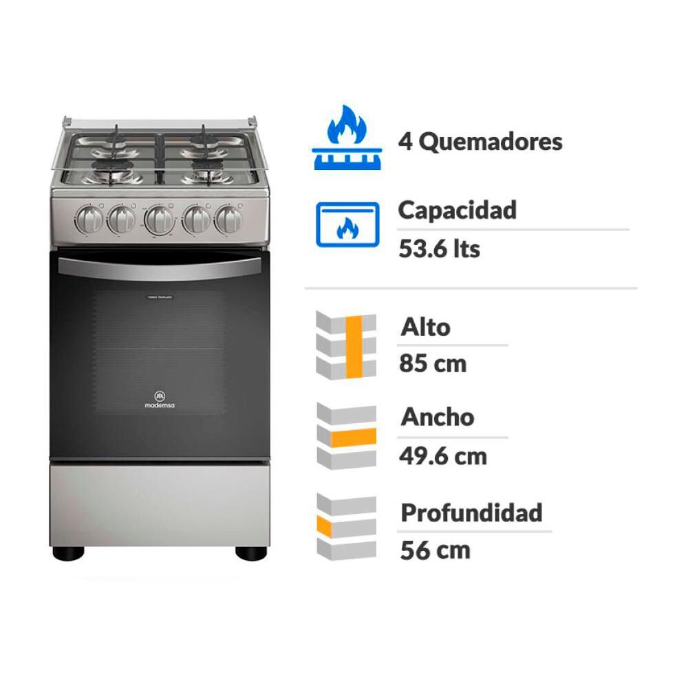 Cocina A Gas Mademsa FM4LS / 4 Quemadores image number 1.0