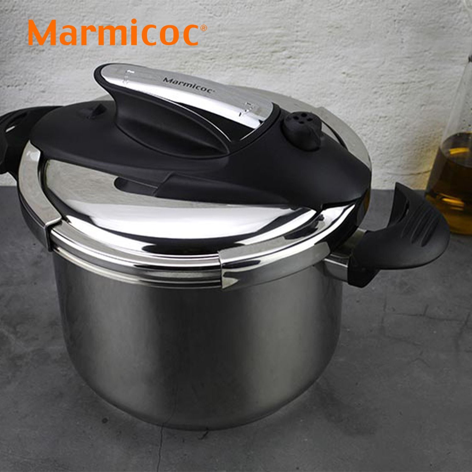 Olla A Presi&oacute;n Marmicoc Innova 7 Litros Acero Inoxidable Plateada image number 2.0