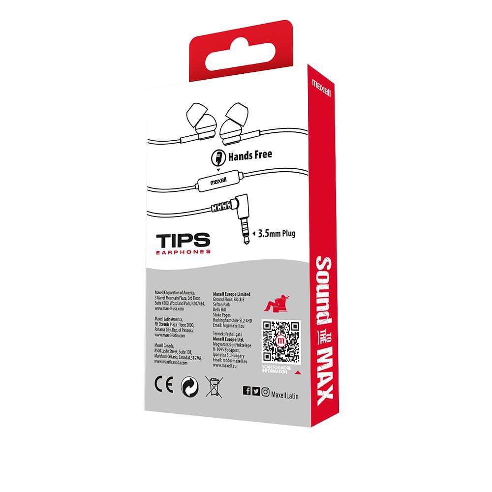 Aud&iacute;fonos Maxell In-tips Con Micr&oacute;fono In Ear White image number 2.0